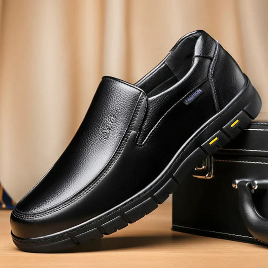 Genuine Leather Slip-On Dress Shoes